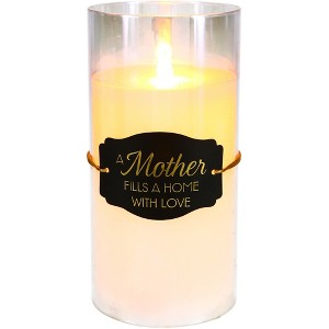Pavilion Gift Company - Mother - 7" Clear Luster Realistic Flame Candle   - Flame Candles - 1 of 4