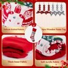 6 Pack Knitted Stockings for Christmas Family Decor 21 Inches Large Snowflake Reindeer Snowman Tree Stocking Xmas Holiday Season - 3 of 4