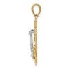 Black Bow Jewelry 14k TriColor Gold Diamond-cut Mariner's Crucifix Cross Pendant - 2 of 4
