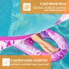 Joyfy 60'' Pool Floats Chair, Pink Inflatable Tanning Lounger Pool Floaties for Adult, Foot Rest Swimming Sunbathing Floaty Raft with Cup Holders - 4 of 4