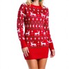 Christmas Jacquard Casual Women's Sweater Dress for Autumn and Winter - 2 of 3