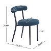 Vynxaria Navy Blue Dining Chair Set of 2 - 4 of 4