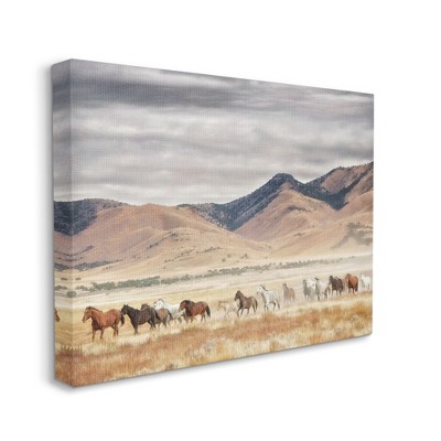 Stupell Industries Wild Horses Roaming Across Western Landscape