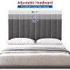 homfan Bed Frame with Velvet Headboard Adjustable, Strong Wooden Slat Support, No Box Spring Needed, Noise Free Sleep,Easy Assembly,Grey Bed Frames - 3 of 4