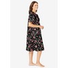 Dreams & Co. Plus Size Short Floral Print Cotton Gown - 4 of 4