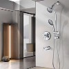ALEXOUN Drill-Free Stainless Steel Slide Bar Combo Rain Showerhead 7-Setting Hand, (Rough-in Valve Included) - 4 of 4