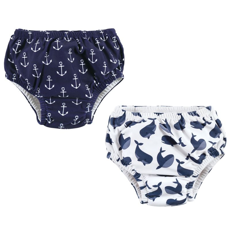Hudson Baby Infant Boy Swim Diapers, Whale Anchor, 1 of 5