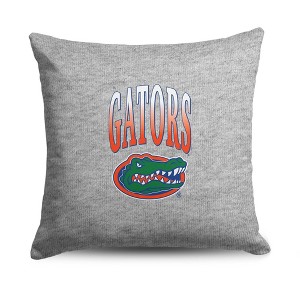 NCAA Florida Gators 16" Heather Gray Sweatshirt Pillow - 1 of 4
