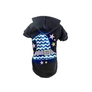 Pet Life LED Magical Hat Hooded Dog Costume Sweater with Included Batteries - 1 of 4