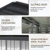 LACOO 8' x 6' Peak-Roof Patio Metal Shed - 2 of 4