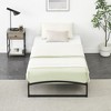 Homhougo 10 Inch Metal Platform Twin Size Bed Frame Low Profile with Sturdy Steel Slats Support Black - 3 of 4