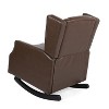 UPHA PU single front and rear rocking chair with wooden legs - 4 of 4