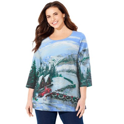Catherines 3/4 Sleeve Seasonal Tee