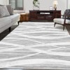 COZONY Machine Washable Area Rug — Modern Wave Distressed Design, Low Pile Carpet with Non-Slip Backing for Living Room, Bedroom & Nursery - 4 of 4