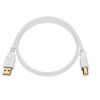 Monoprice USB 2.0 Cable - 3 Feet - White | USB Type-A Male to USB Type-B Male, 28/24AWG, Gold Plated - 2 of 4