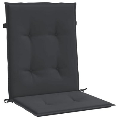 vidaXL Garden Lowback Chair Cushions 4 pcs Black Oxford Fabric