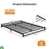 Modern Metal Platform Bed Frame - Sturdy Steel Slat Support No Box Spring Needed,  (Full/Queen/King) - 2 of 4