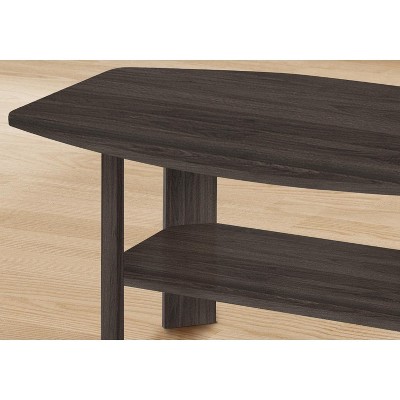 Brown Oak Transitional 3-Piece Coffee and End Table Set