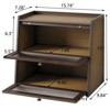Double Bread Box, Bamboo Kitchen Countertop Organizer, Large Capacity Bread Rack With Window - 4 of 4