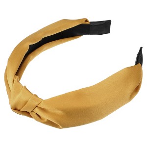 Unique Bargains Women's Satin Knotted Headband Hairband 1.2" Wide - 1 of 4