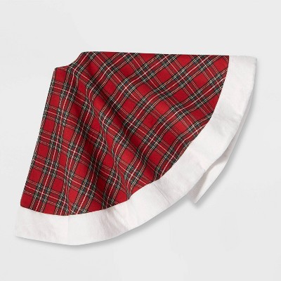 Plaid Tree Skirt Red - Wondershop™