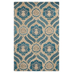 Blue/Gray Abstract Tufted Area Rug - (4