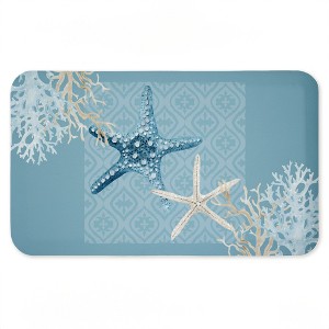 Stupell Industries Starfish Tours Nautical Pattern Printed Anti-Fatigue Floor Mat, design by Kim Allen, 30"x18" - 1 of 4
