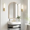 Lirago 36" x 24" Arched Hanging Bathroom Mirror with Gold Scratch-Resistant Aluminum Alloy Frame - 3 of 4