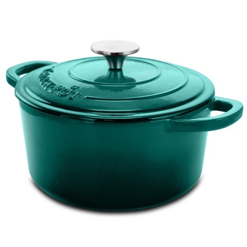 Crock Pot Artisan 7-Quart Round Enameled Cast Iron Dutch Oven - Pistachio  Green