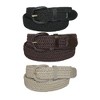 CTM Men's Elastic Braided Stretch Belt (Pack of 3 Colors) - 3 of 3