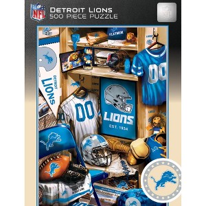 MasterPieces 500 Piece Puzzle - Detroit Lions Locker Room - 15"x21" - 1 of 4