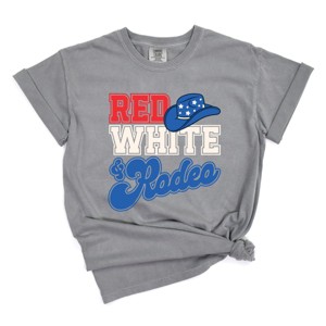 Simply Sage Market Red White And Rodeo Garment Dyed Tee - 1 of 4
