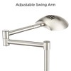 Possini Euro Design Eliptik Modern Desk Table Lamp 24 1/2" High Satin Nickel LED Swing Arm Adjustable Height for Bedroom Living Room Nightstand Office - 3 of 4