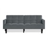 GDFStudio Carmen Mid-Century Modern 75.5'' 3-Seater Convertible Foldable Velvet Upholstered Tufted Sofa Bed - 4 of 4
