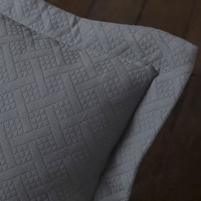 Basketweave Jacquard Matelass Cotton Bedspread Set by Blue Nile Mills, 3 of 8