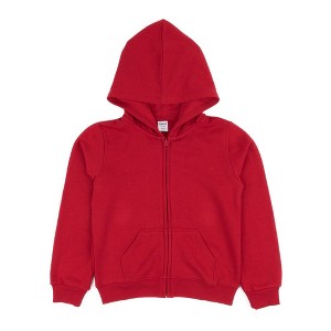 Leveret Kids Zipper Classic Solid Color Sweat Hoodie - 1 of 3