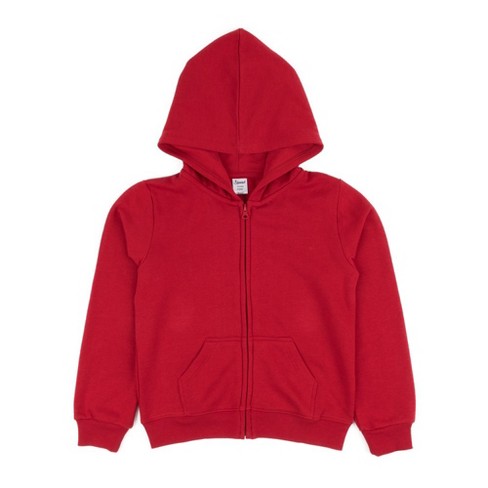 Plain red hotsell zip up jacket