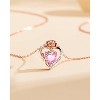 Molenia Heart Birthstone Necklace for Women 925 Sterling Silver Rose Gold Necklace Pendant Jewelry Christmas Anniversary Birthday Gifts for Her - 3 of 4