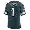 NFL Philadelphia Eagles Men's Short Sleeve Hurts 1 Jersey - 2 of 3