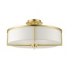 Livex Lighting Wesley 4 - Light Semi-Flush Mount in  Satin Brass - 4 of 4