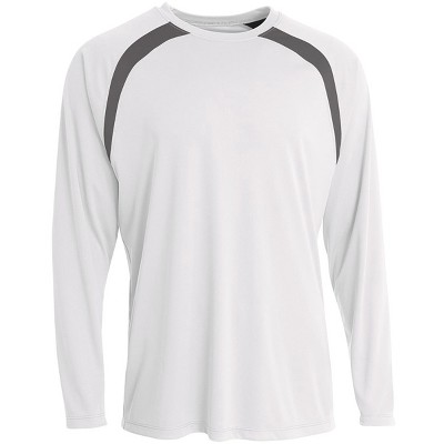 Hardcore mens long-sleeve UV sun protection T-shirt | Light weight loose fitting quick-dry rash guard water shirt for swimming
