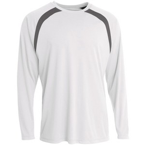 Hardcore mens long-sleeve UV sun protection T-shirt | Light weight loose fitting quick-dry rash guard water shirt for swimming - 1 of 4