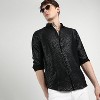 Campus Sutra Men Men's Onyx Black Pavement Shirt - 2 of 4