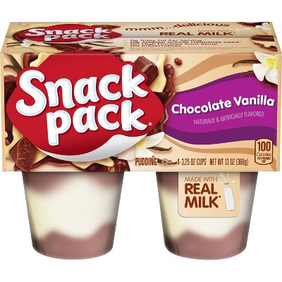 Snack Pack Chocolate & Vanilla Pudding - 13oz/4ct