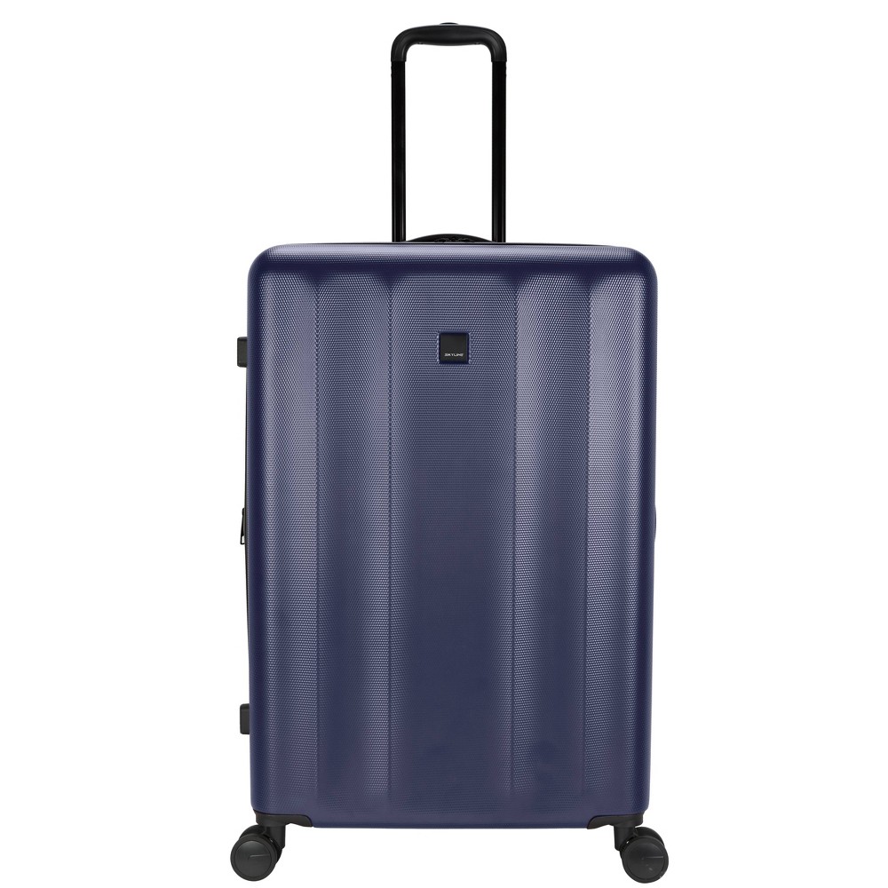 Photos - Travel Accessory SkyLine Hardside Large Checked Spinner Suitcase - Navy Peony 