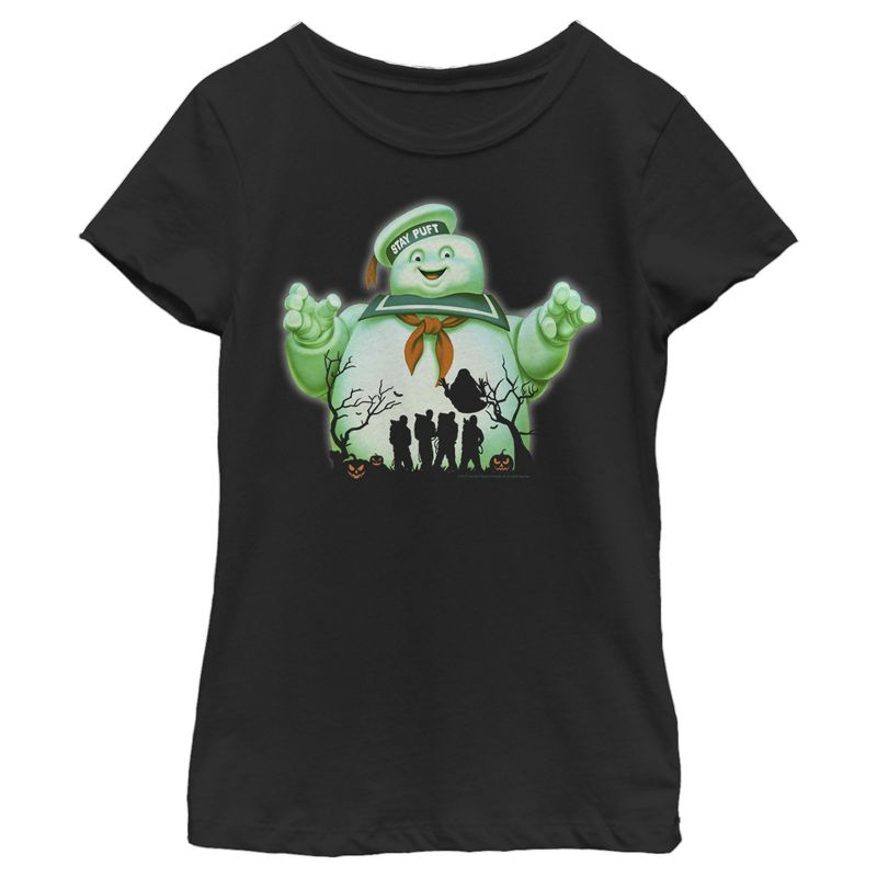 Girl's Ghostbusters Halloween Stay Puft Marshmallow Man T-Shirt, 1 of 4