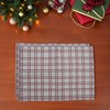 Unique Bargains Christmas Place Mats Red Snowflake Linen Red White 13"x17.7" 2 Pcs - 2 of 4