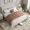 Queen/King Size Upholstered Bed Frame, Chenille High Headboard Platform Bed, No Box Spring Needed, Ivory White - ModernLuxe - 3 of 4