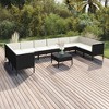 vidaXL Patio Lounge Set Outdoor Sectional Sofa Set Table Poly Rattan Black - 2 of 4