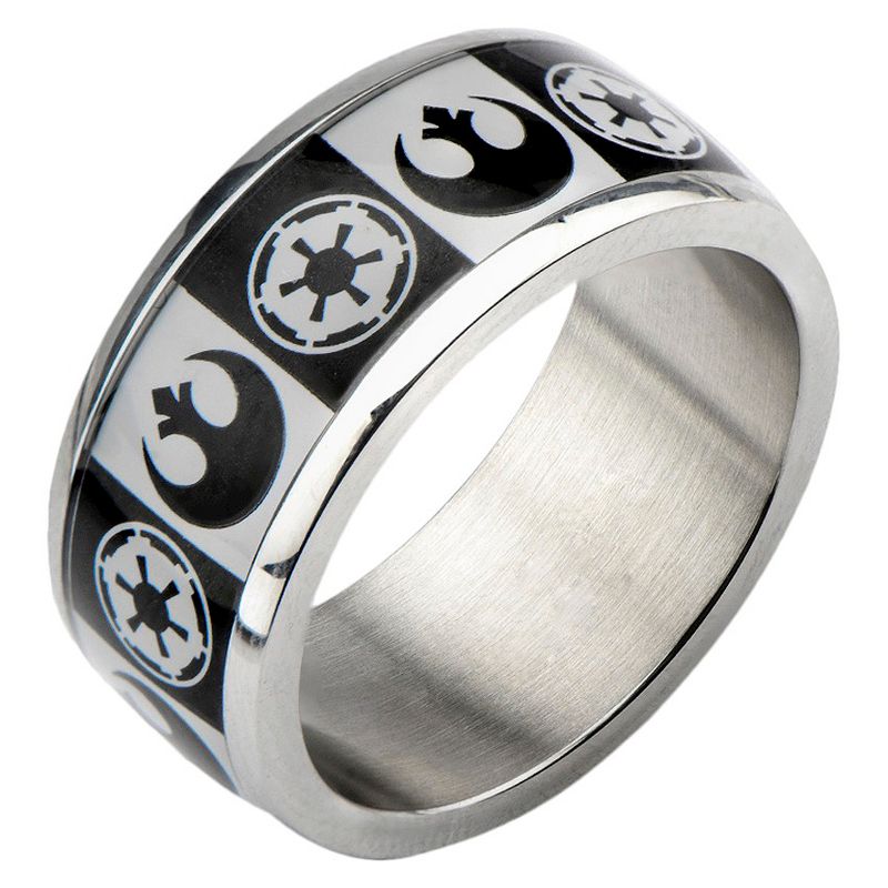 Men's Star Wars Stainless Steel Galactic Empire and Rebel Alliance Symbol Ring, 1 of 3